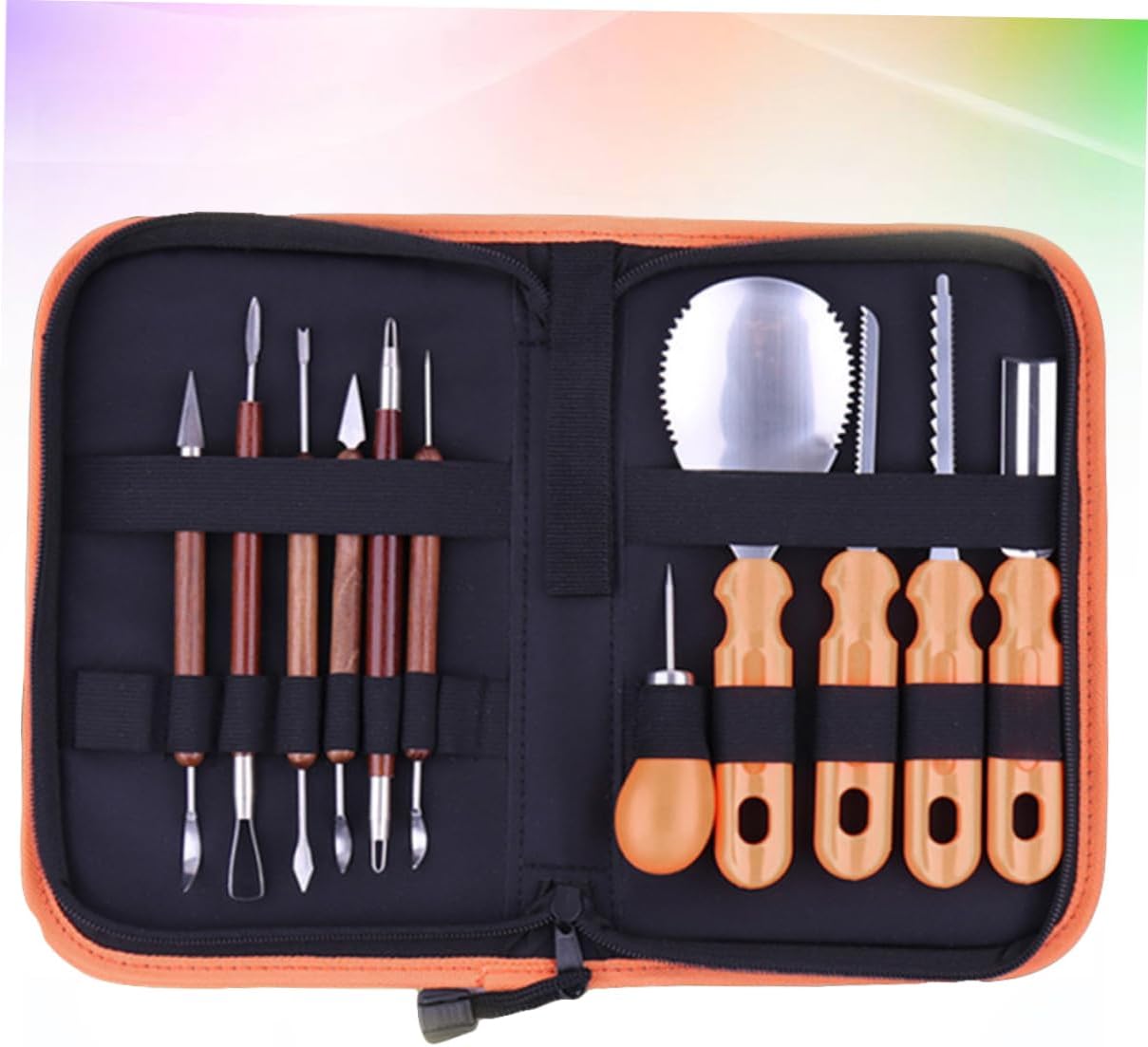 PRETYZOOM 36pcs Professional Pumpkin Carving Tools Halloween Double-sided Sculpting Kit Handle and Blades for Lanterns and Creative Decor
