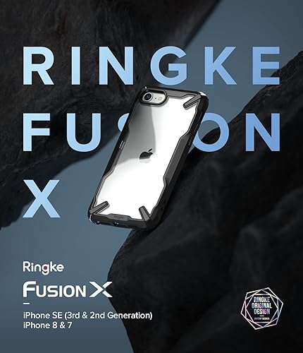 Miniatura 9 de Ringke Fusion-X - Funda compatible con iPhone SE 5G (3 generación, 2022), diseño de camuflaje, parte trasera dura, resistente, a prueba de golpes,