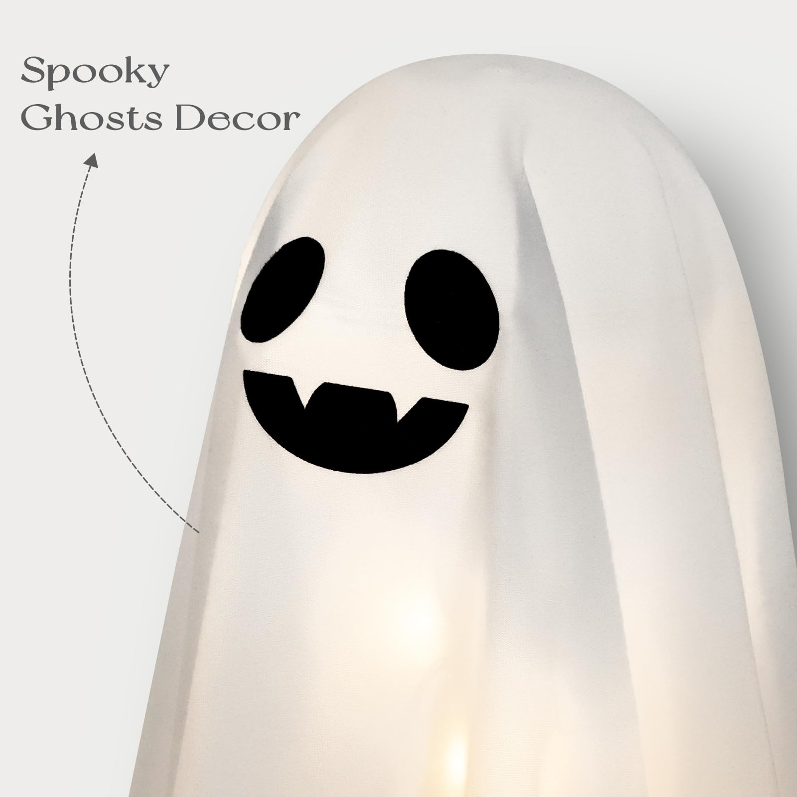 Dekoracje na Halloween do wnętrz – 3 opakowania DIY podświetlane upiorne duchy z lampkami sznurkowymi, kapelusze czarownic, zestawy rzemieślnicze na Halloween, do dekoracji wnętrz, na imprezę, do domu