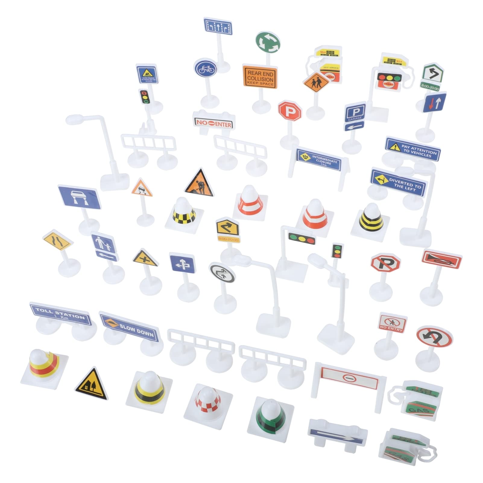 Buy Toddmomy 2 Set Traffic Road Signs Playset Play Traffic Signs Mini