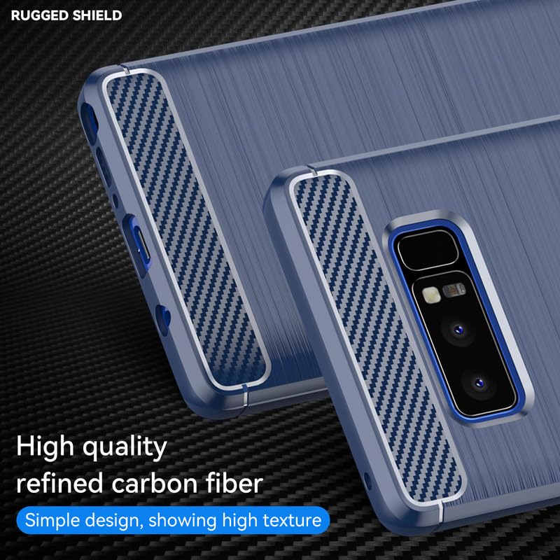 Image of Hybrid Carbon Fiber Back Case for Samsung Galaxy Note 8 (Blue)
