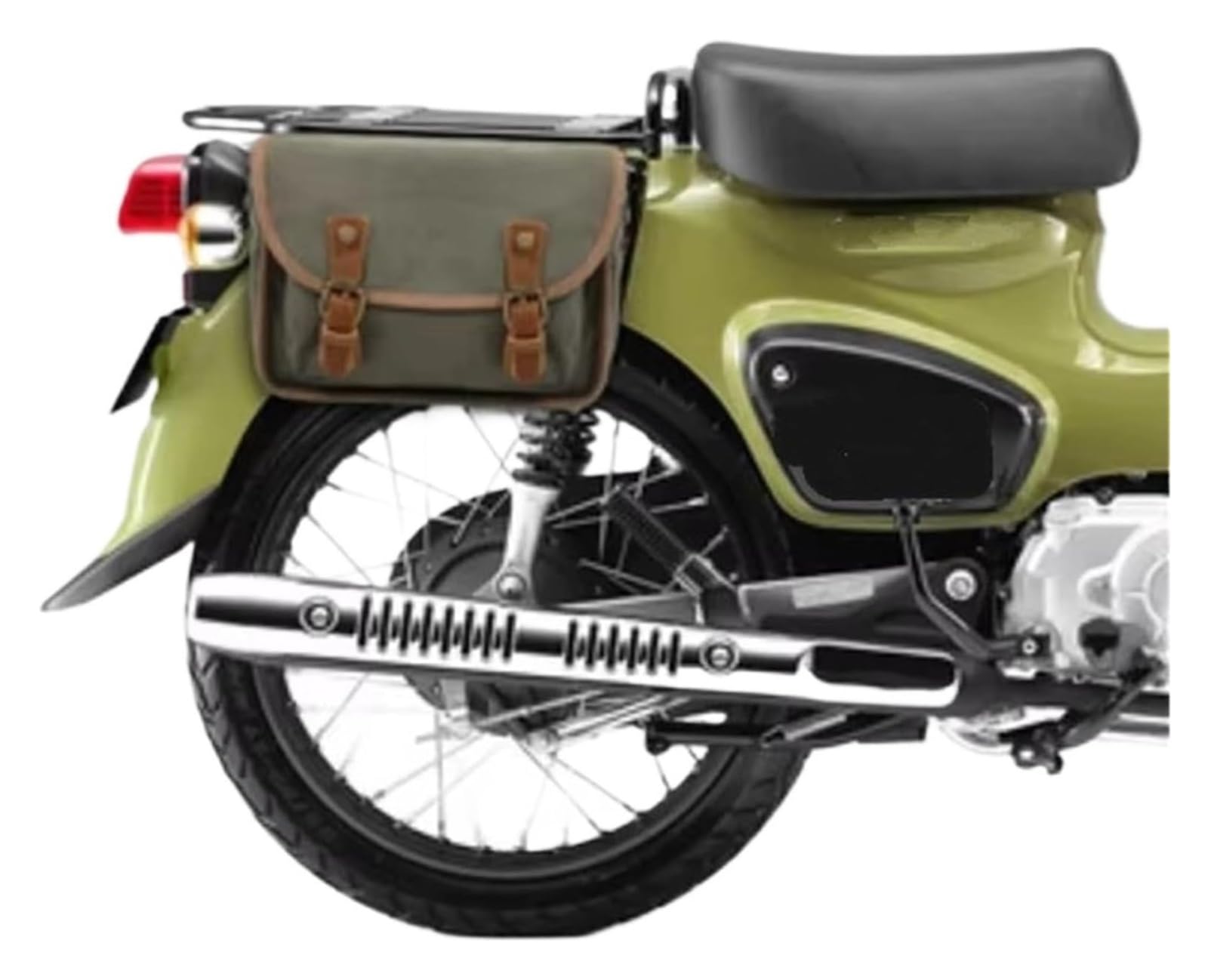 Für Beast Side Vintage Motorrad Toolkit Hinten Schwanz Gepäck Crossbody Hängen Tasche multifunktional motorradgepäck(Army Green)