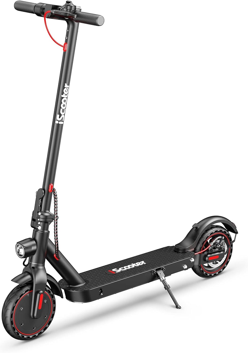iScooter MAX Electric Scooter - 500W Motor, 22 Miles Range, Up to 21 MPH Top Speed, 10" Solid Tires, Dual Suspensions, UL Certified Folding Electric Scooter for Adults Commute : Sports & Outdoors