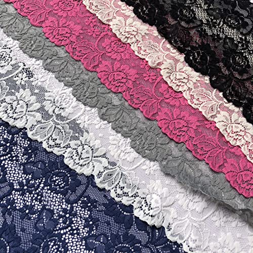 LUMKET Floral Pattern Stretchy Lace Trim #TOP7