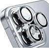 Enfein iPhone 14 Pro Max14 Pro İle Uyumlu CmCov Kamera Lens Koruyucu Kolay Tak Çıkar Ergonomik İnce Tasarım Kırılma Ve Çizilme Önleyici Silver