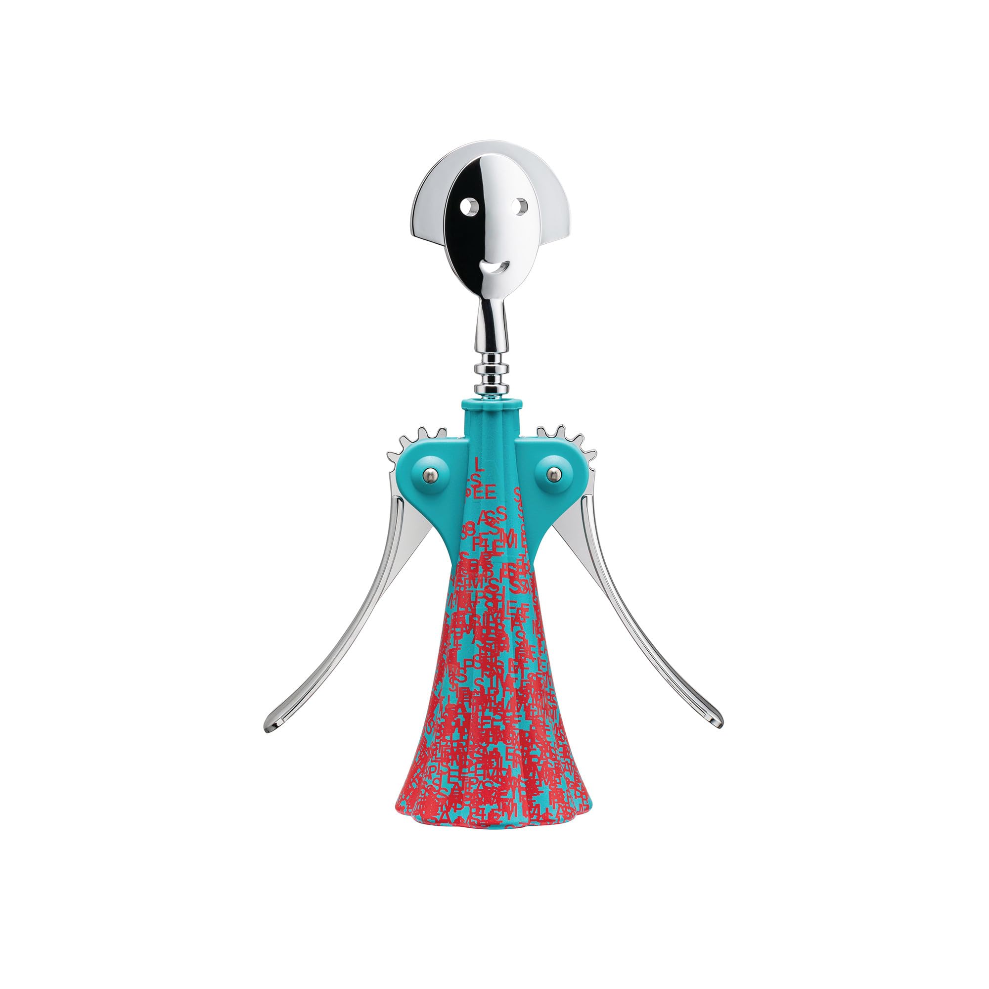 Alessi Anna G. Liquid AM01A 6 Cavatappi di Design, in AlkiPaper e Zama Cromata, Fosforescente, Multicolore