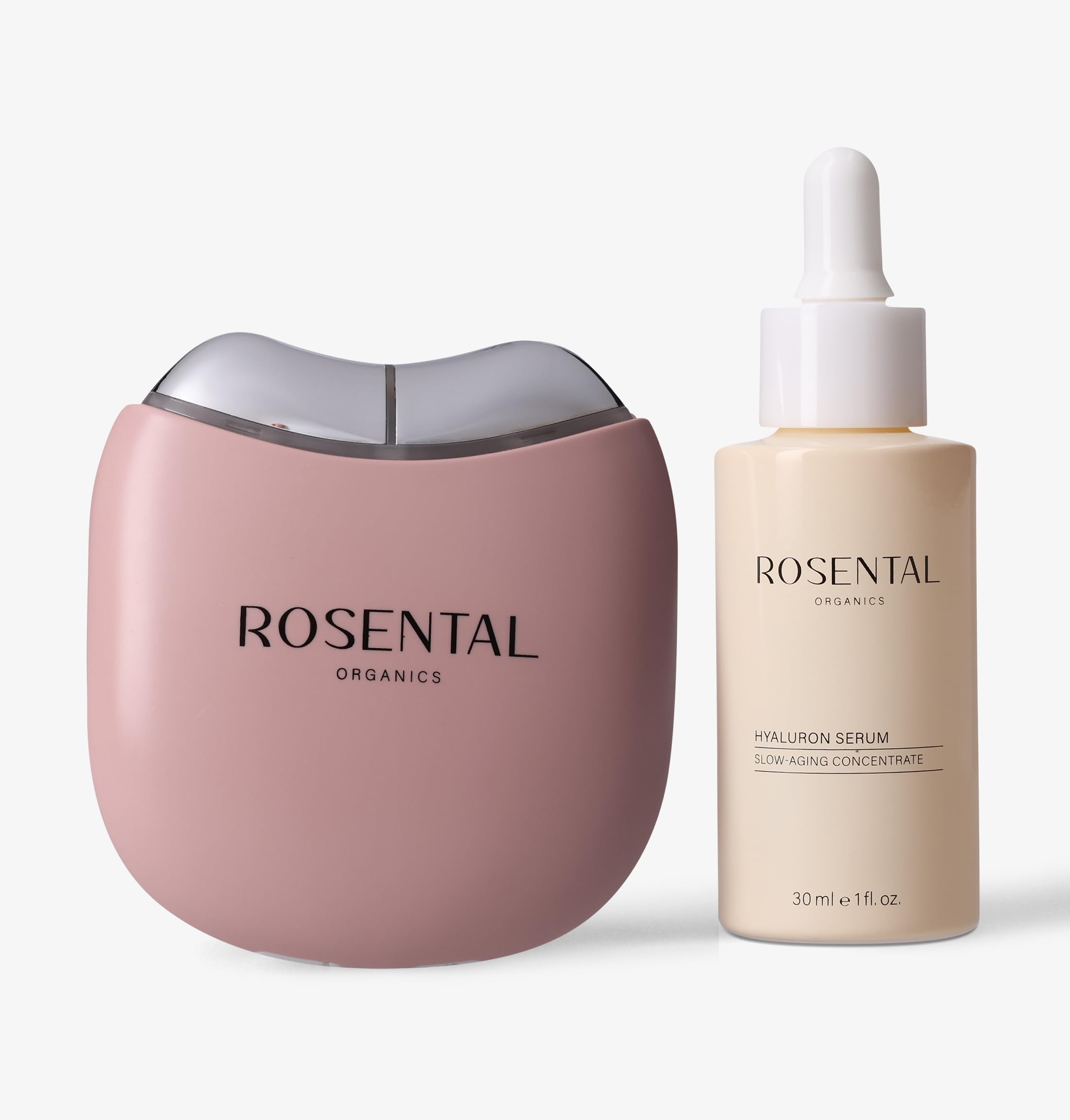 EMS Face Yoga Duo - EMS-Lichttherapie mit Hyaluron Serum - LED Blau, Grün & Rotlicht Therapie