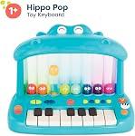 B. toys – Hippo Pop – Musical Toy Keyboard – Play Piano – Songs, Sounds & Lights – Musical Instrument for Toddlers, Kids – 12+ Months