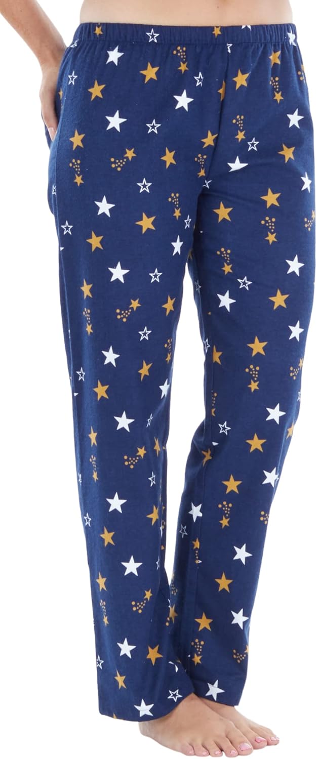 PajamaMania Women's Cotton Flannel Long Sleeve Button-Down Pajamas PJ Set - Image 3