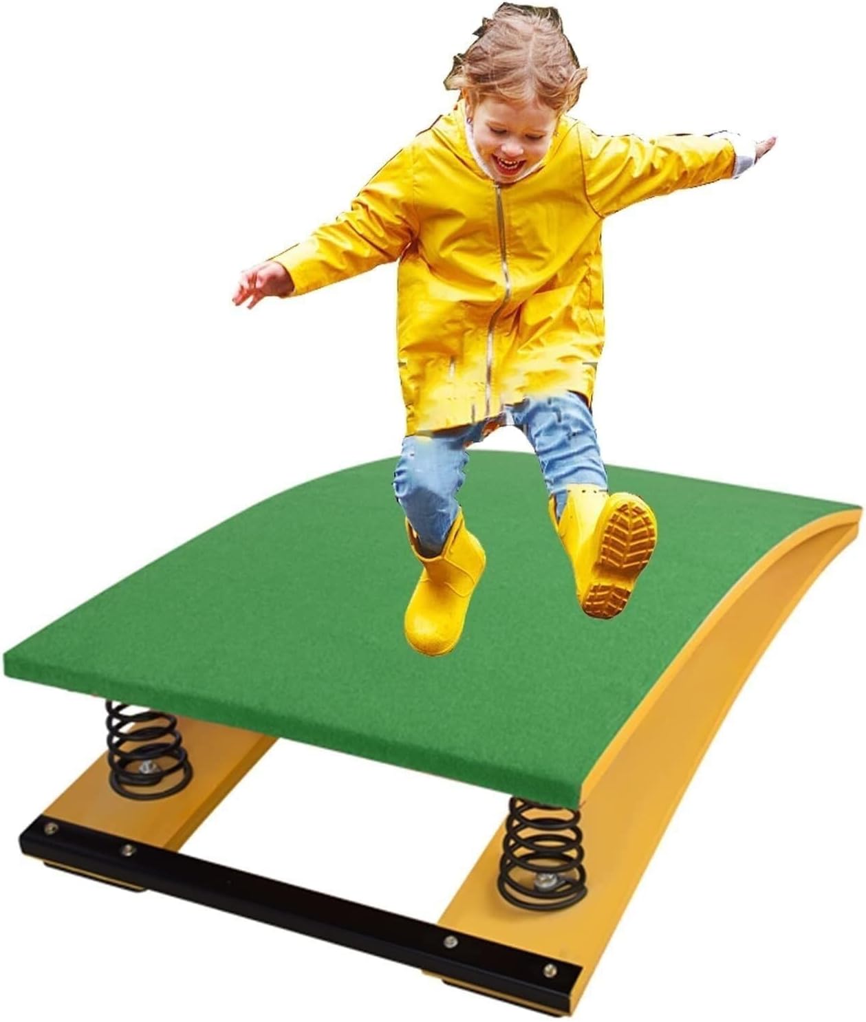 Gymnastics Springboard, Curved High Jump Springboard with Felt Foot Pads, Portable Vaulting Equipment for Teenagers
