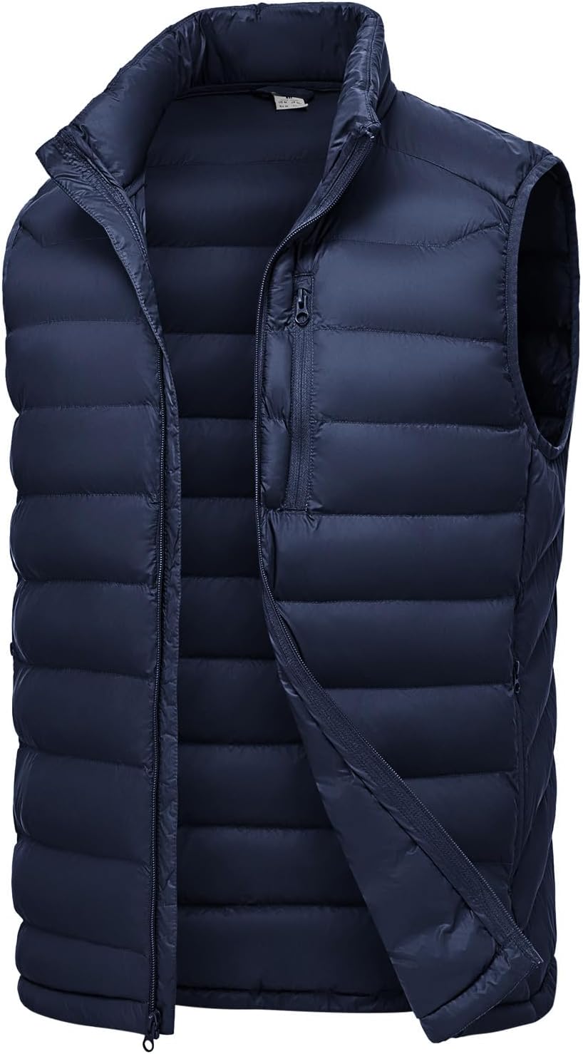 BASUDAM Men's Insulated Outdoor Puffer Vest Outerwear Warm Lightweight