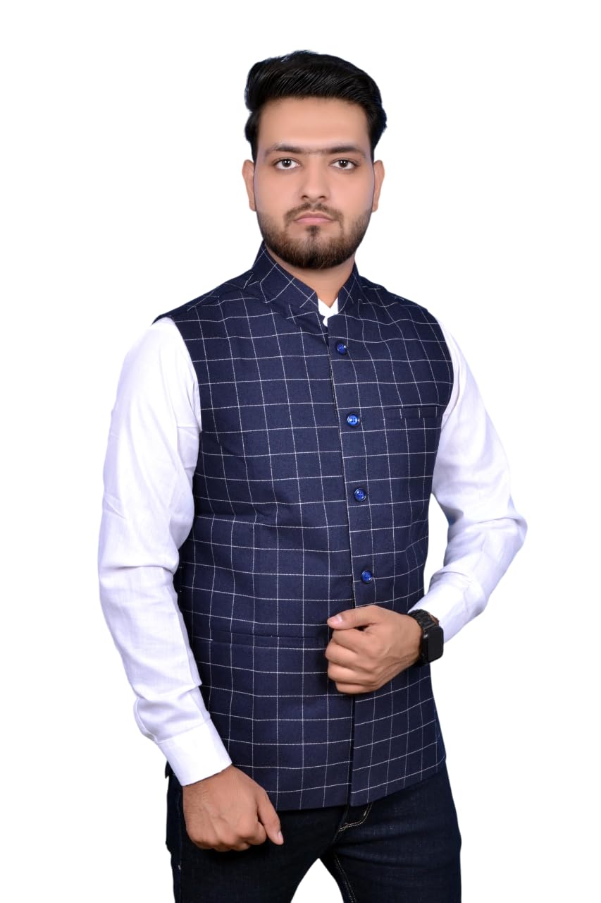 Men's Woolen Regular Fit Sleeveless Nehru Jacket | Waistcoat | Modi Jacket-picture-15