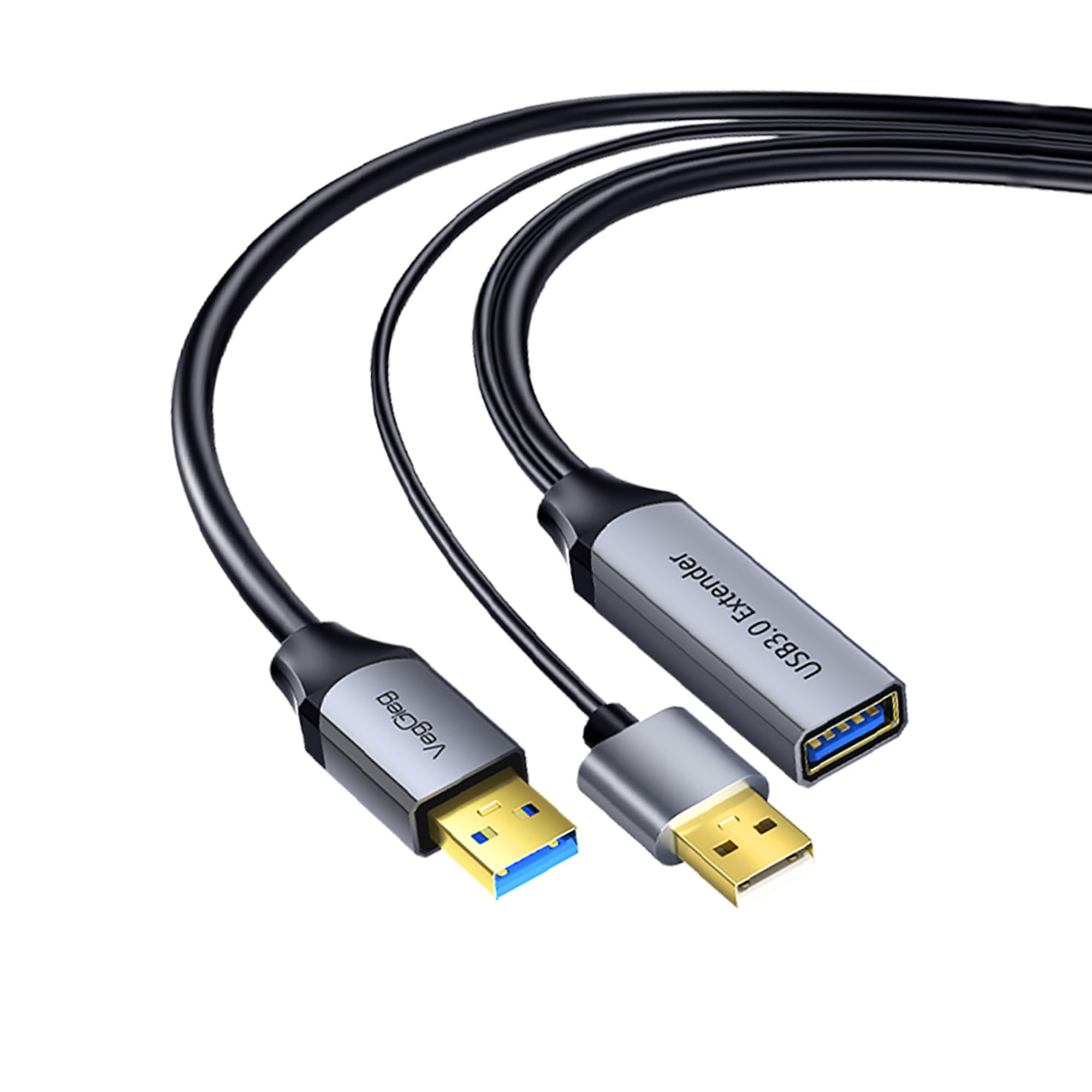 Veggieg USB 3.0 Uzatma Kablosu Sinyal Güçlendirici Extender Destekli USB-A Uzatıcı Kablo 10 Metre