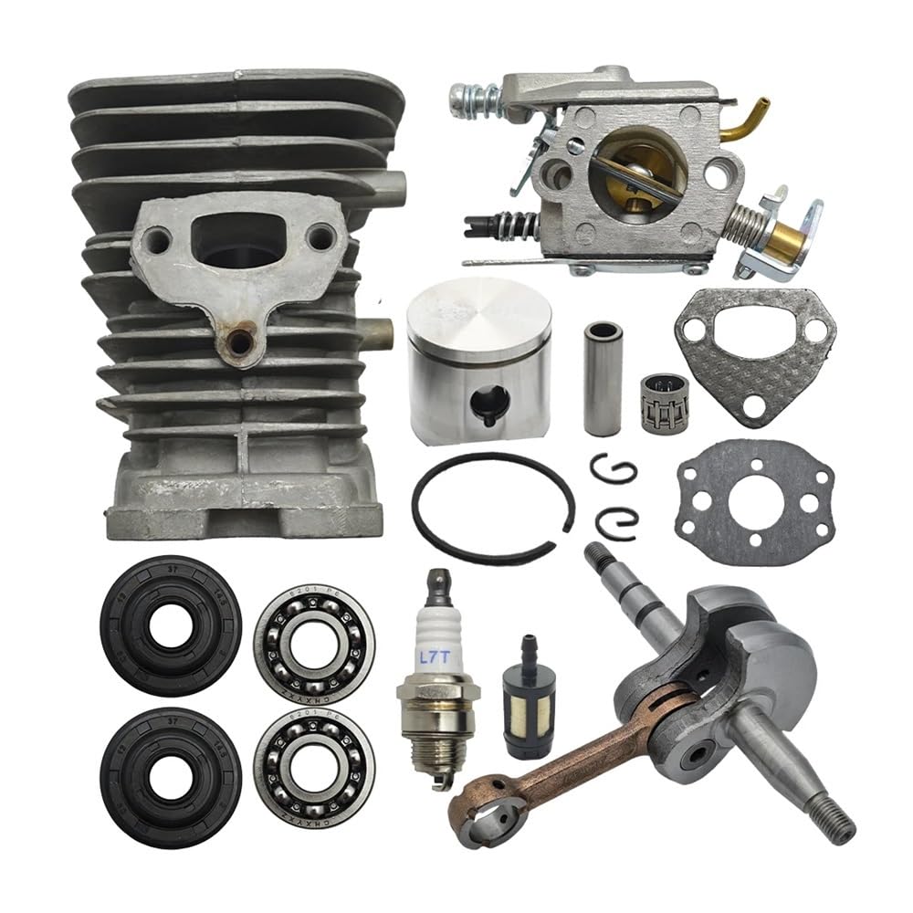 Dfzrwkhba One Color 38Mm Cylinder Piston Crankshaft Carburetor For Husqvar 136 137 141 142 Chainsaw Bearing Oil Seals Filter Gasket Nikasil Plated
