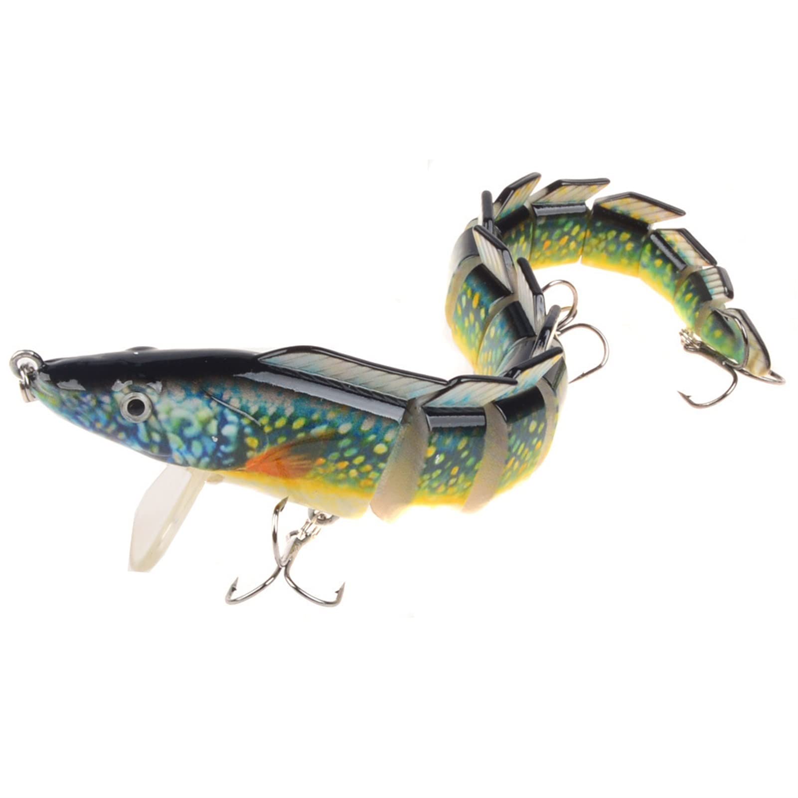 5 Pezzi 23 cm 46 g Esca realistica per la Pesca del Basso con ancorette 13 Swimbait multisnodati segmentati Esche da Nuoto bioniche affondanti per Trota Persico Carpa Attrezzatura da Pesca