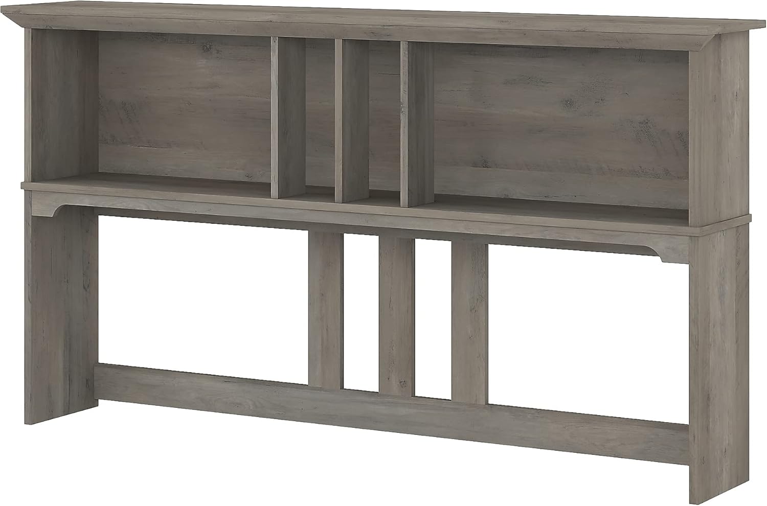 Bush Home Salinas 60W Hutch for L Shaped Desk in Driftwood Gray