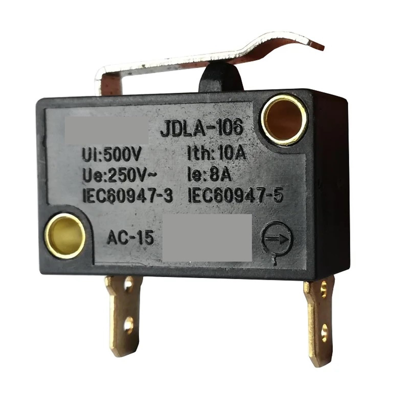 Microswitch JDLA-106 250V 8A Straight Long Lever Bend Long Arm 2Pcs