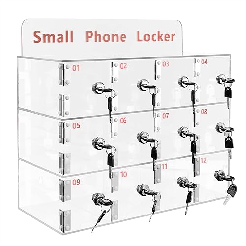 Miniatura 3 de Armario de almacenamiento para teléfono celular, armario transparente montado en la pared, gabinete de almacenamiento para teléfono celular, soporte