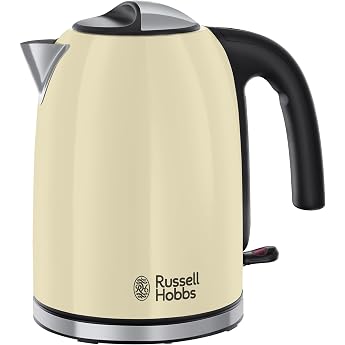 Russell Hobbs Kettle Colors + Creme, 1.7l, 2400W, quick cook function, optimized pouring spout, removable limescale filter, w