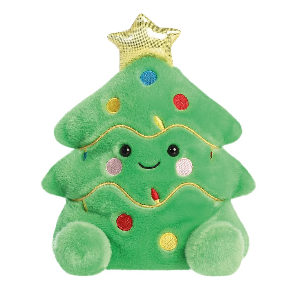 AURORA- 99421-Party-Sized Palm Pals Douglas Christmas Tree Medium- 20cm- Soft Toy- Green – Fun Collectable Plush for Kids and Adult Collectors - Perfect for Holiday Decorations or Gifts