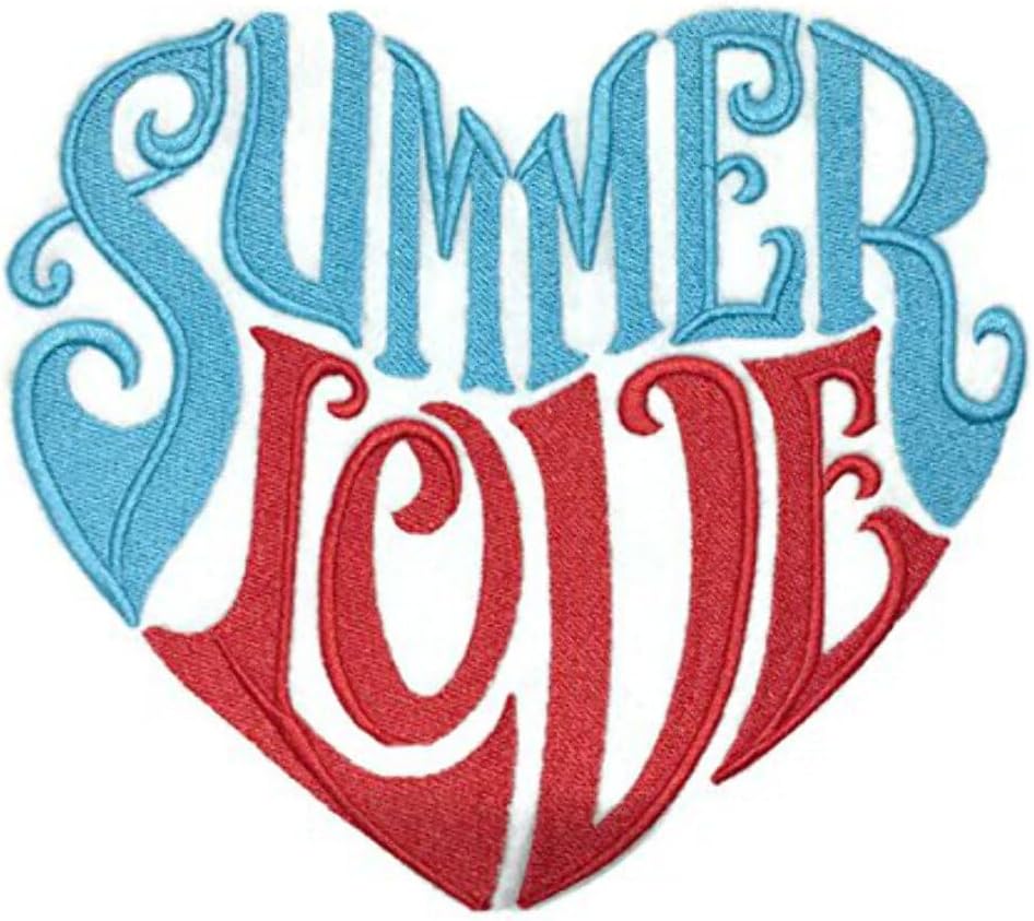 Amazing [Custom and Unique] Summer Love Embroidered Iron on/Sew Patch [7.8." *6.69"] [Made in USA]
