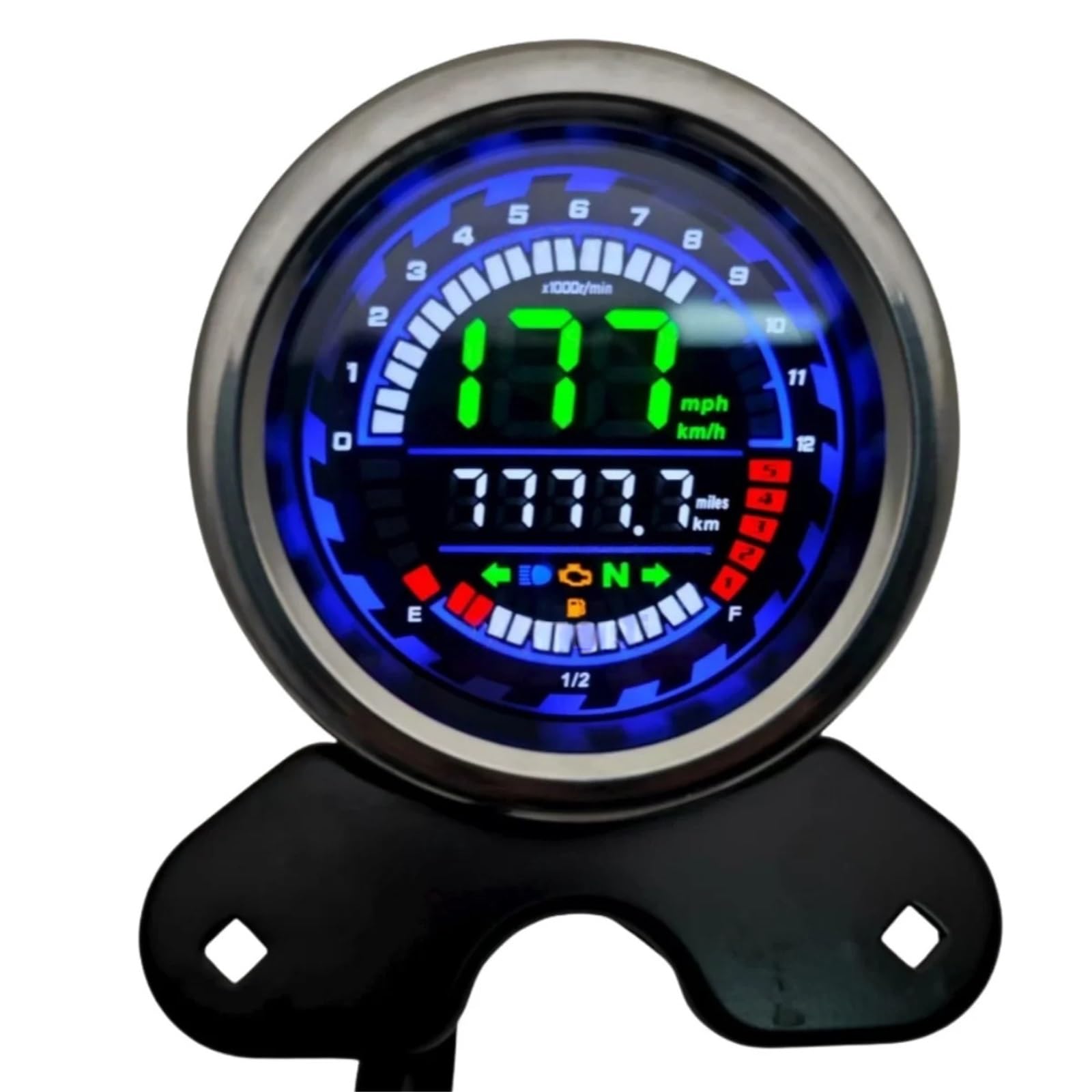 Uniwersalny LED cyfrowy prędkościomierz motocyklowy licznik kilometrów pasuje do skutera Suzuki Retro Motoland WOLF 250 Obrotomierz