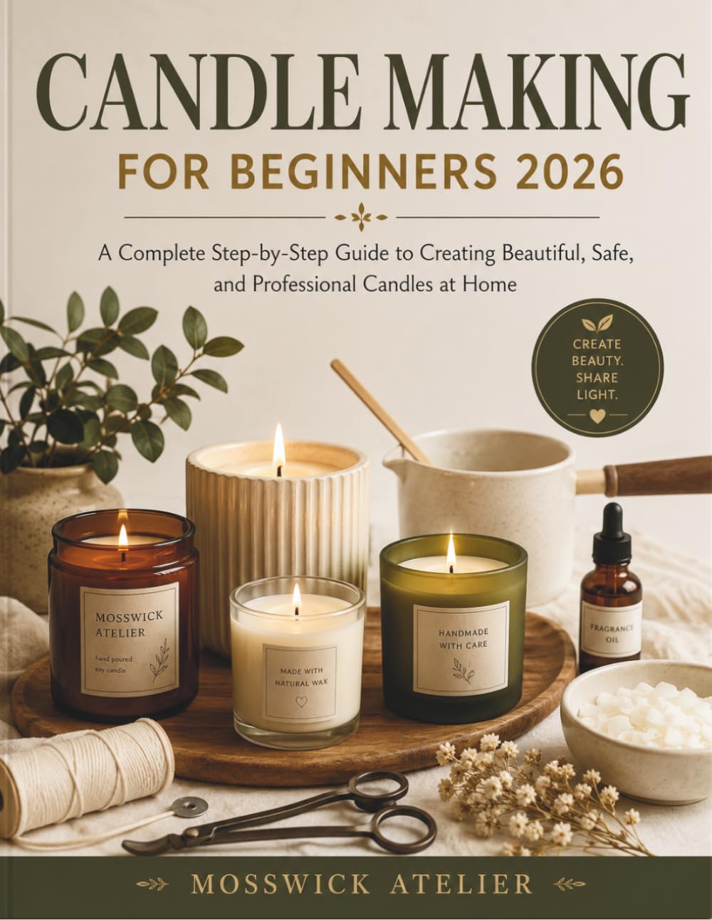 CANDLE MAKING FOR BEGINNERS 2026: A Complete Step-by-Step Guide to Creating Beautiful, Safe, and Professional Candles at Home