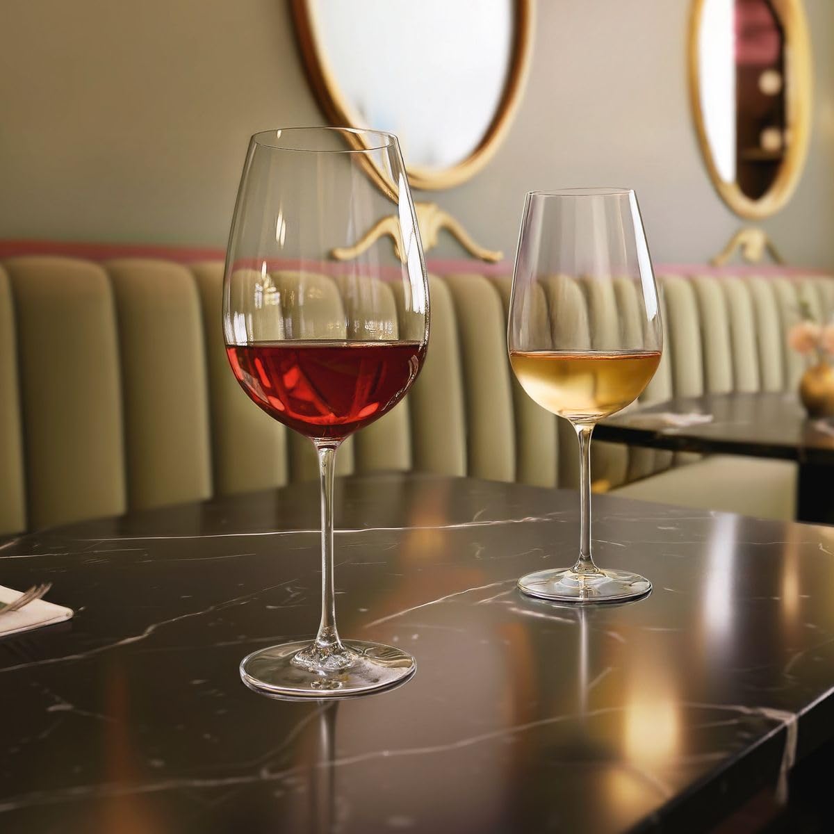 Chef & Sommelier Galea – Set da 6 calici da vino bianco 38 cl in vetro cristallino – Vino bianco, degustazione e servizio tavola – Alta resistenza – Lavabili in lavastoviglie – Fabbricati in Francia