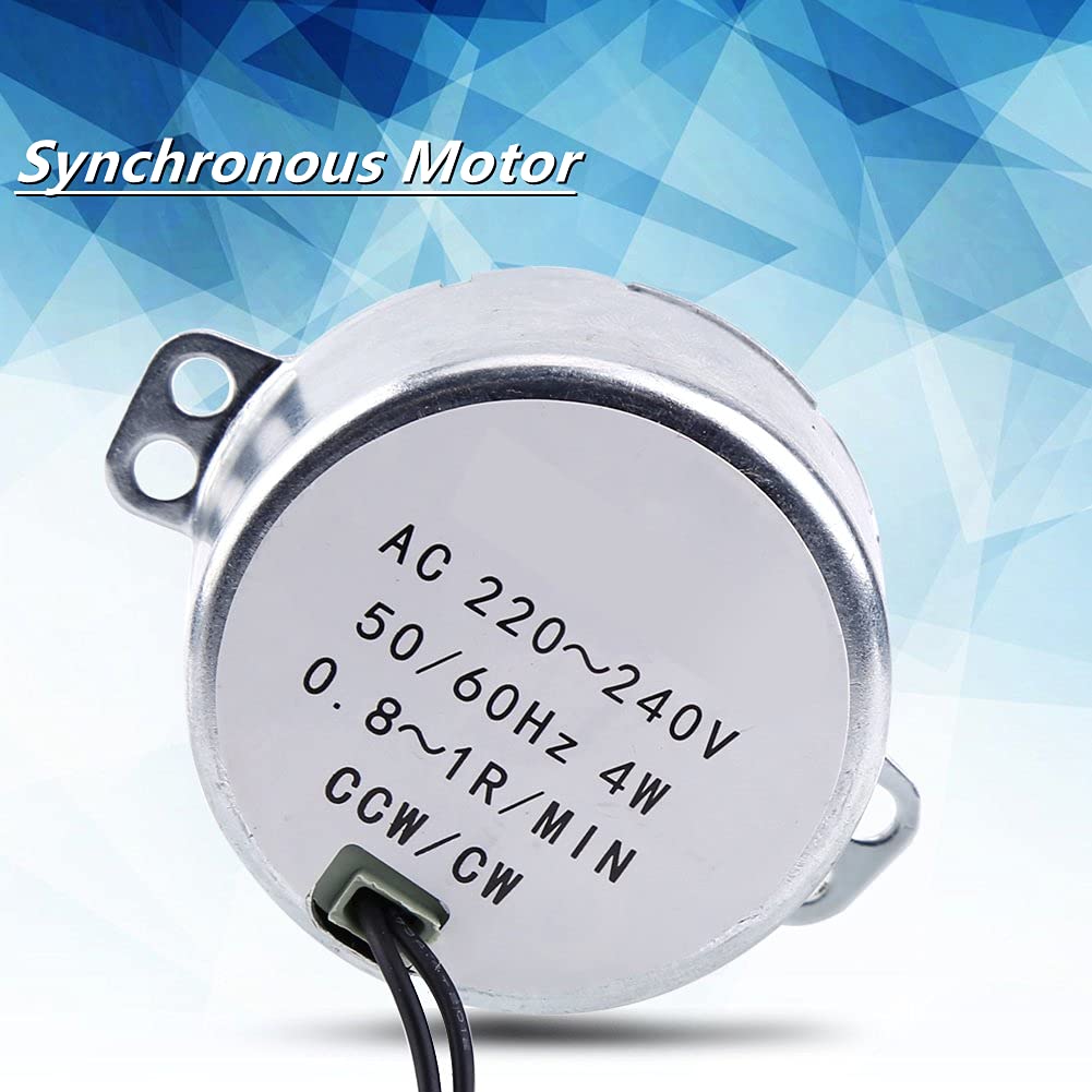 Synchronmotor 50/60Hz Frequenz AC 220~240V Drehbar Getriebemotor CW/CCW 4W Mikrowelle(0,8-1RPM) Antriebsmotor Für Küchengeräte