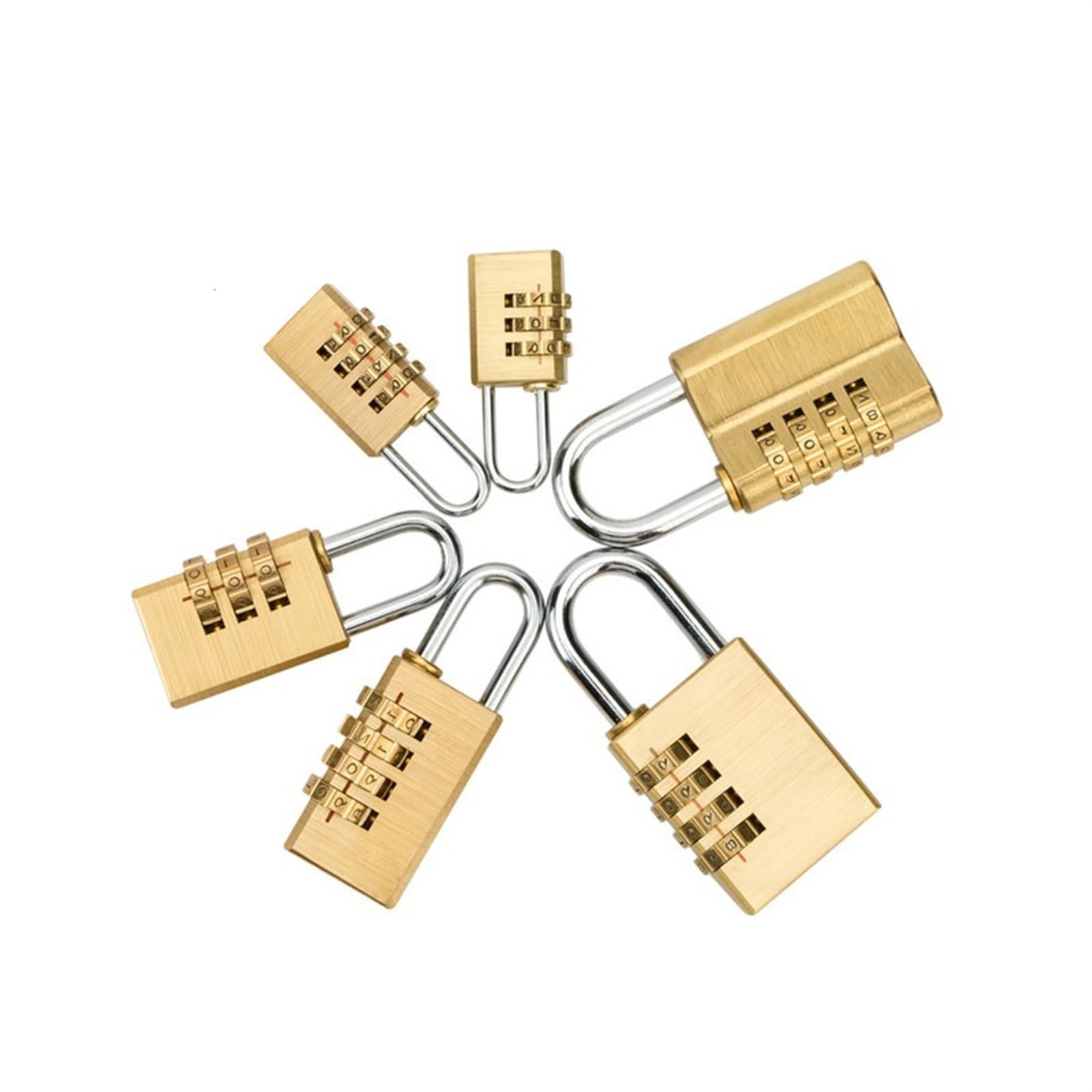 Lucchetto di sicurezza in ottone massiccio con codice di combinazione della password for armadietto digitale della palestra, serratura del cassetto della valigia, ferramenta 1 pz(AS-3-B-52)