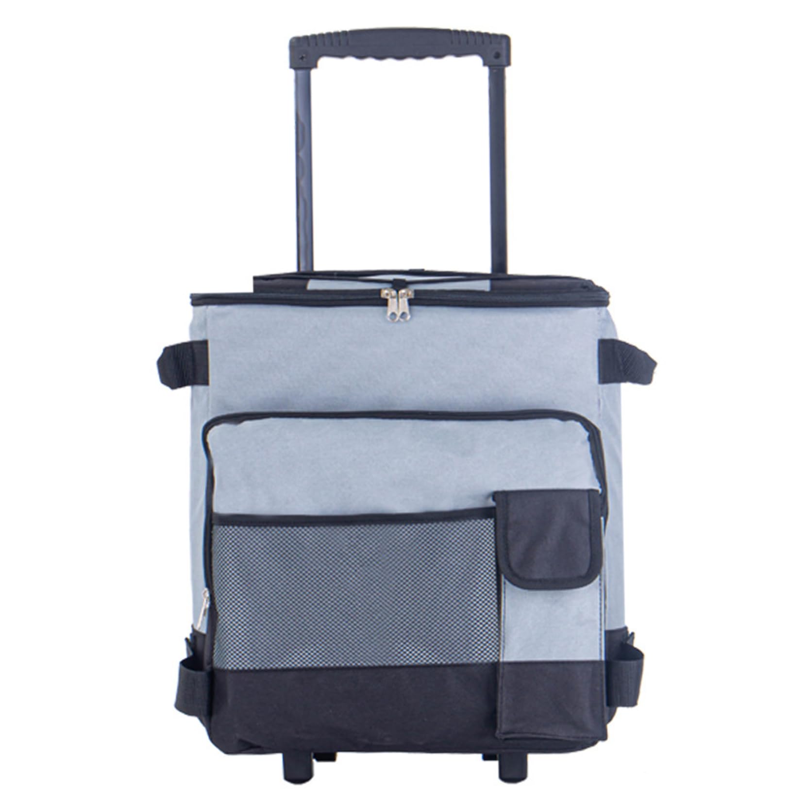 Kühler mit Rädern und Zug, 43 l, großer Kühler, wasserdicht, geräuscharm, rollend, faltbar, mehrere Taschen, isoliert, für den Außenbereich
