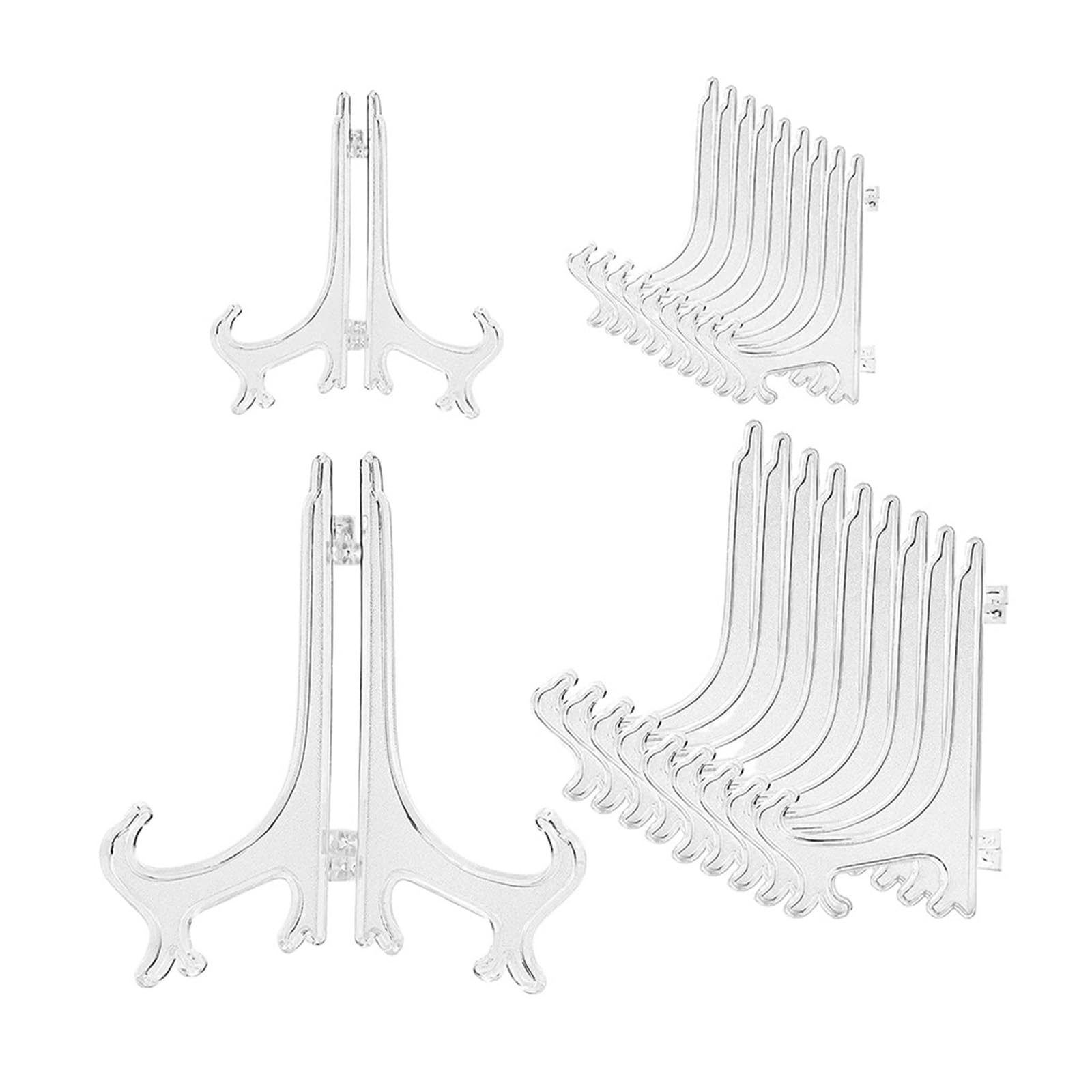 MYUYEE Tabletop Picture Stand 20Pcs Adjustable Foldble Display Stand Easel Decorative Plate Picture Photo Frame Card Holder Storage Rack (Size_Name 8Inch (20Cm))