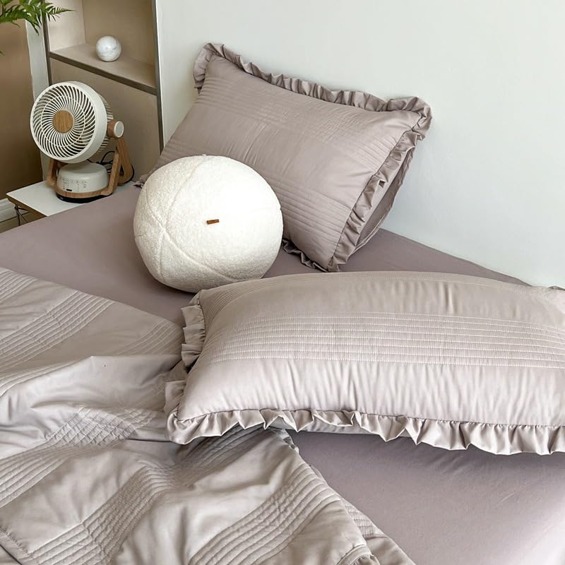 Taie d'oreiller mousseline de soie matelassée douceur luxe 48 x 74 cm