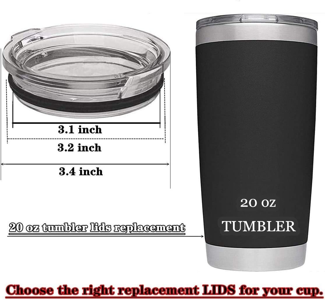 Bіg Sаlе 2 Pack Splash Resistant Clear Lids for Yeti (Old) Rtic Ozark Trails Tumbler Rambler MagSlider Cups 10/14/16/20 oz Replacement Lid