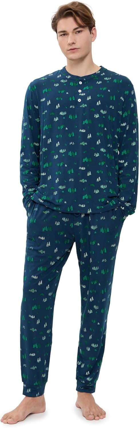 Eberjey Henry Printed Long Pajama Set