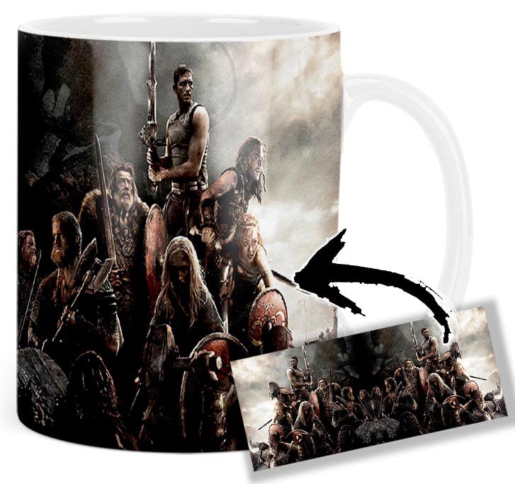 Outlander James Taza Blanca Caviezel Ron Ceramica White Mug Perlman John Hurt