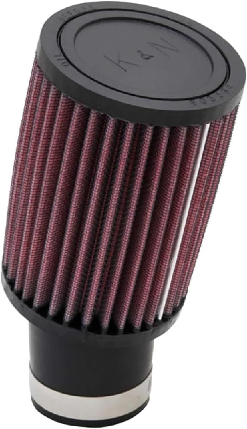 K&N High-Flow Original Lifetime Universal Clamp-On Air Filter: High Performance, Premium, Washable: Flange Diameter: 0.75 In, Filter Height: 2.5 In, Flange Length: 0.625 In, Shape: Round, RU-3630