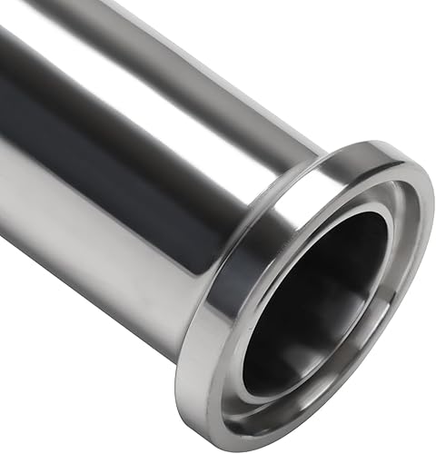 Miniatura 5 de DERNORD Tubo sanitario de bobina de acero inoxidable 304 con abrazadera triple de 12 pulgada Tubo de 34 pulgadas OD (longitud del tubo 18