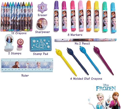 Miniatura 2 de Innovative Designs Disney Frozen 2 Kids - Juego de actividades de lujo con lata de transporte hojas para colorear tatuajes calcomanías y suministros