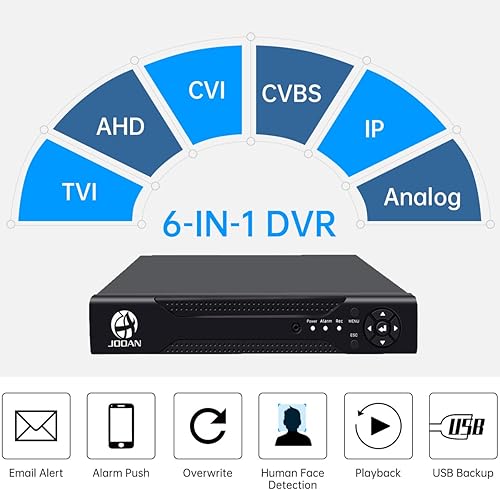 Miniatura 3 de Grabadora DVR de 16 canales 2MP 1080P DVR híbrida 6 en 1 DVR H.265 de 16 canales de seguridad digital grabadora de video compatible con cámara