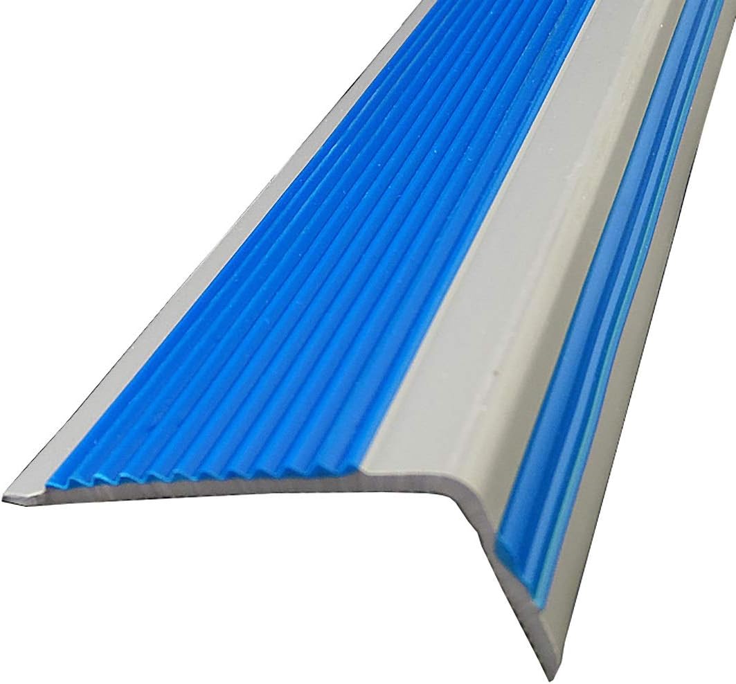 Threshold Strip PVC 10m Length L Shape Stair Anti Slip Nosing 50x20MM Angle Step Edge for Schools Indoor Outdoor Stairs Non Slip Stair Edge Nosing (Color : Yellow Size : 5x2x1000cm)