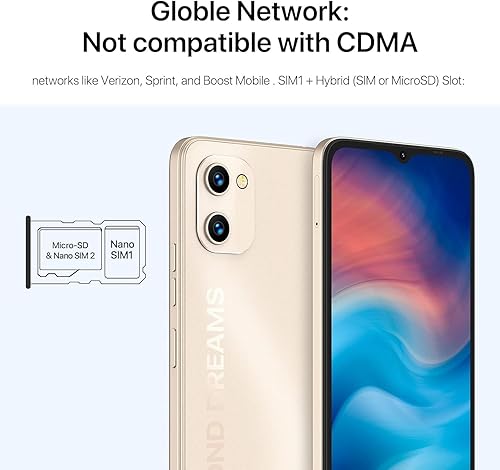 Miniatura 6 de UMIDIGI Teléfono celular G1 Dual Sim 4G LTE Global Desbloqueado Teléfono, Unisoc T610 hasta 1.8GHz, 2+32GB 256G Expandible, 6.52" HD+, 5150mAh