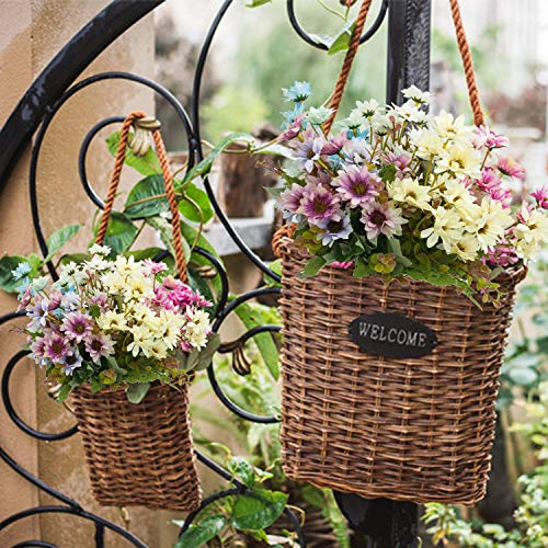 Corvyuc 5 Bundles Artificial Daisy Silk Flowers Outdoor Faux Fake Wildflowers Multicolor Bouquet For Home Indoor Porch Window Wedding Table Centerpieces Vase Decoration (Multi-Color) #TOP4