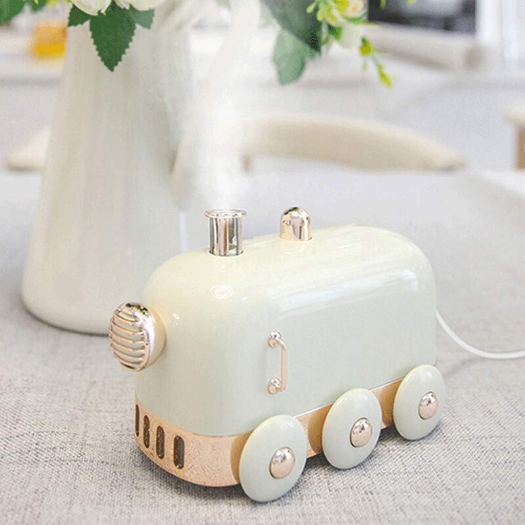 Humidifiers Creative Small Train Humidifier Small Mini Portable Water Meter Student Office Desktop Aromatherapy Humidifier Air Conditioning Bedroom(Pink)