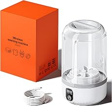 Compact Washer【7000mAh Large Capacity Battery Built-in】Portable Disinfection Quiet Water Saving Single Living Single Use Lingerie/Underwear Washer Compact Balcony Baby Clothes Socks Pants Pet