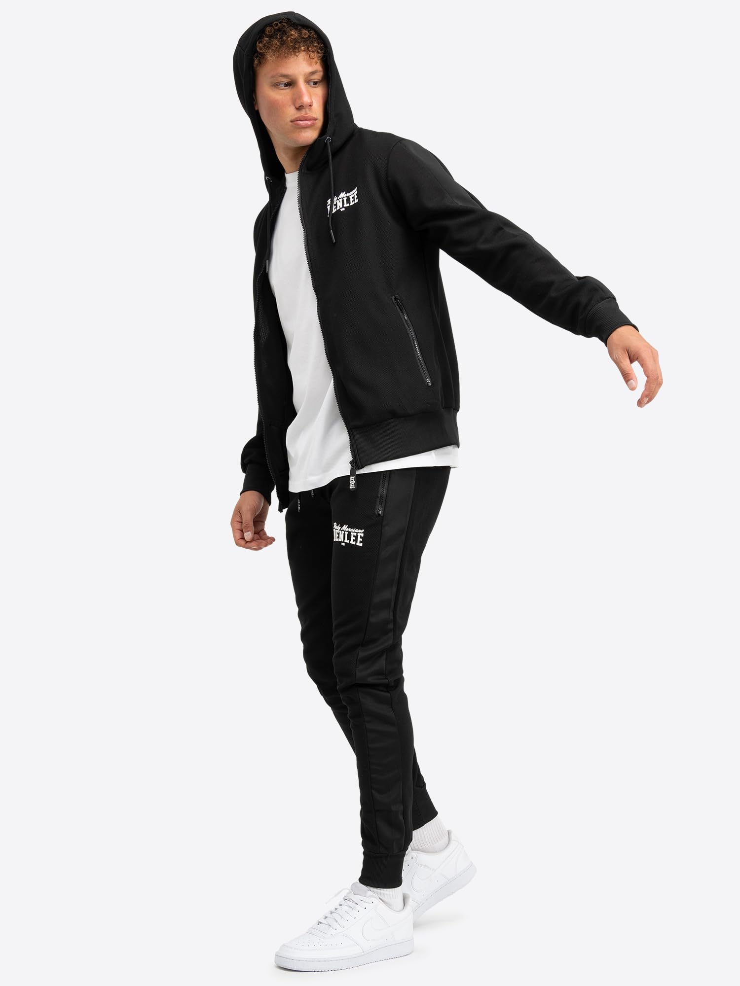 BENLEE Męski dres treningowy z kapturem, wąski krój, HACKBERRY