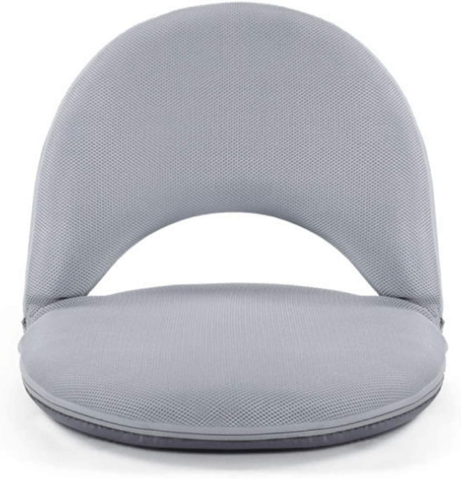 Feeding Chair Bed Backrest Lounger Lazy Couch Adjustment Angle Floor Bay Window Balcony Bedroom Seat Foldable Washable (Color : Gray)