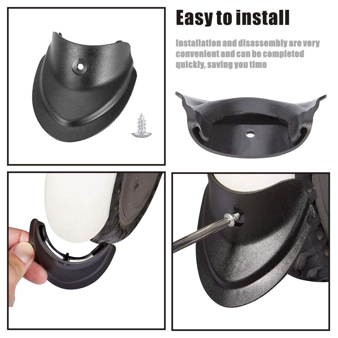 Tinke Scooter Fender Garde-Boue Avant Arrière Fish Tail Pour Xiaomi M365 / M365 Pro