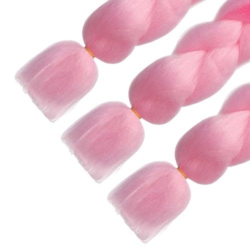 Miniatura 7 de HAIRCUBE Cabello trenzado ombré de 24 pulgadas, 3 paquetes de trenzas preestiradas, extensiones de cabello trenzado trenzado de ganchillo sintético