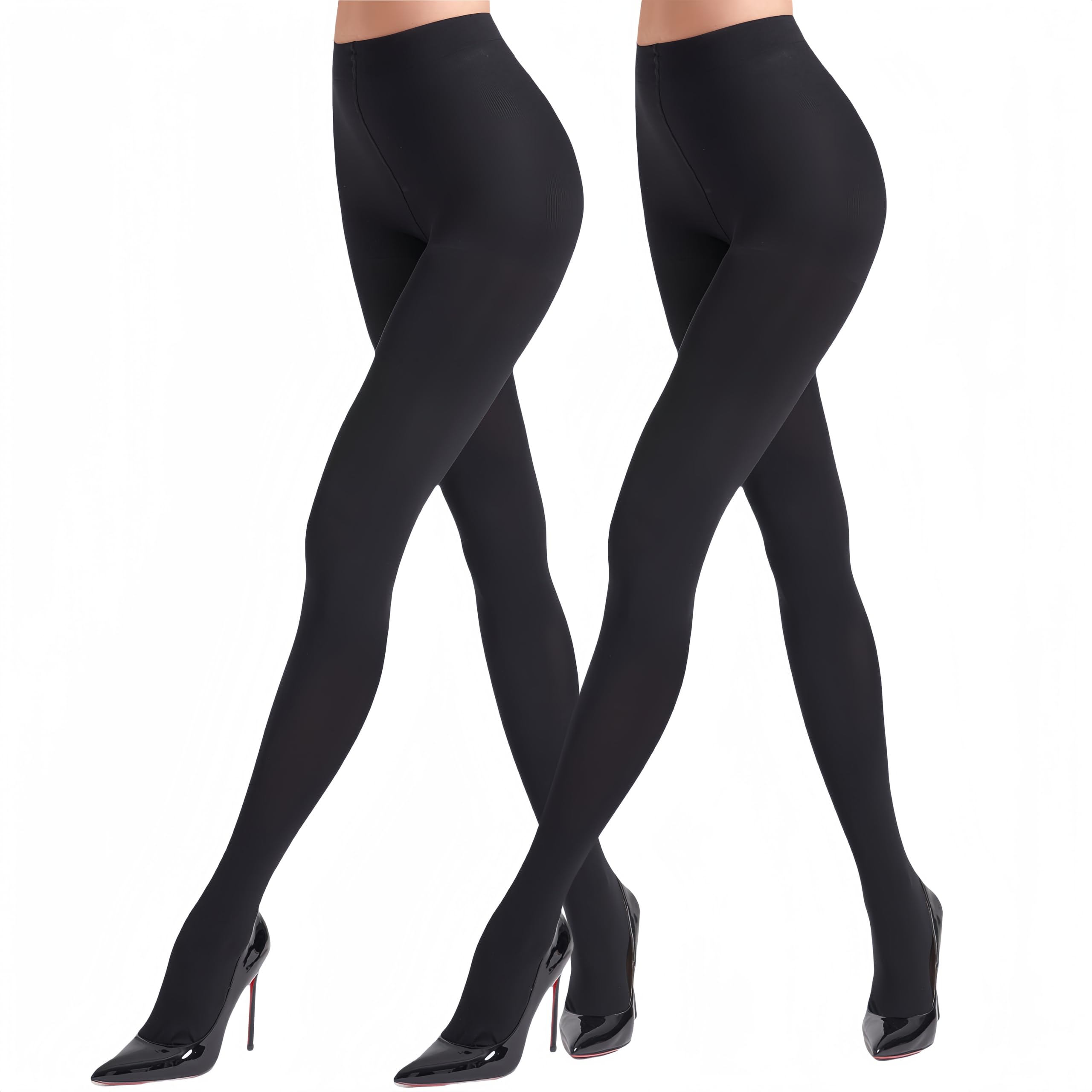 leg elegant Women's 80 Den Microfiber Soft Opaque Tights Pantyhose